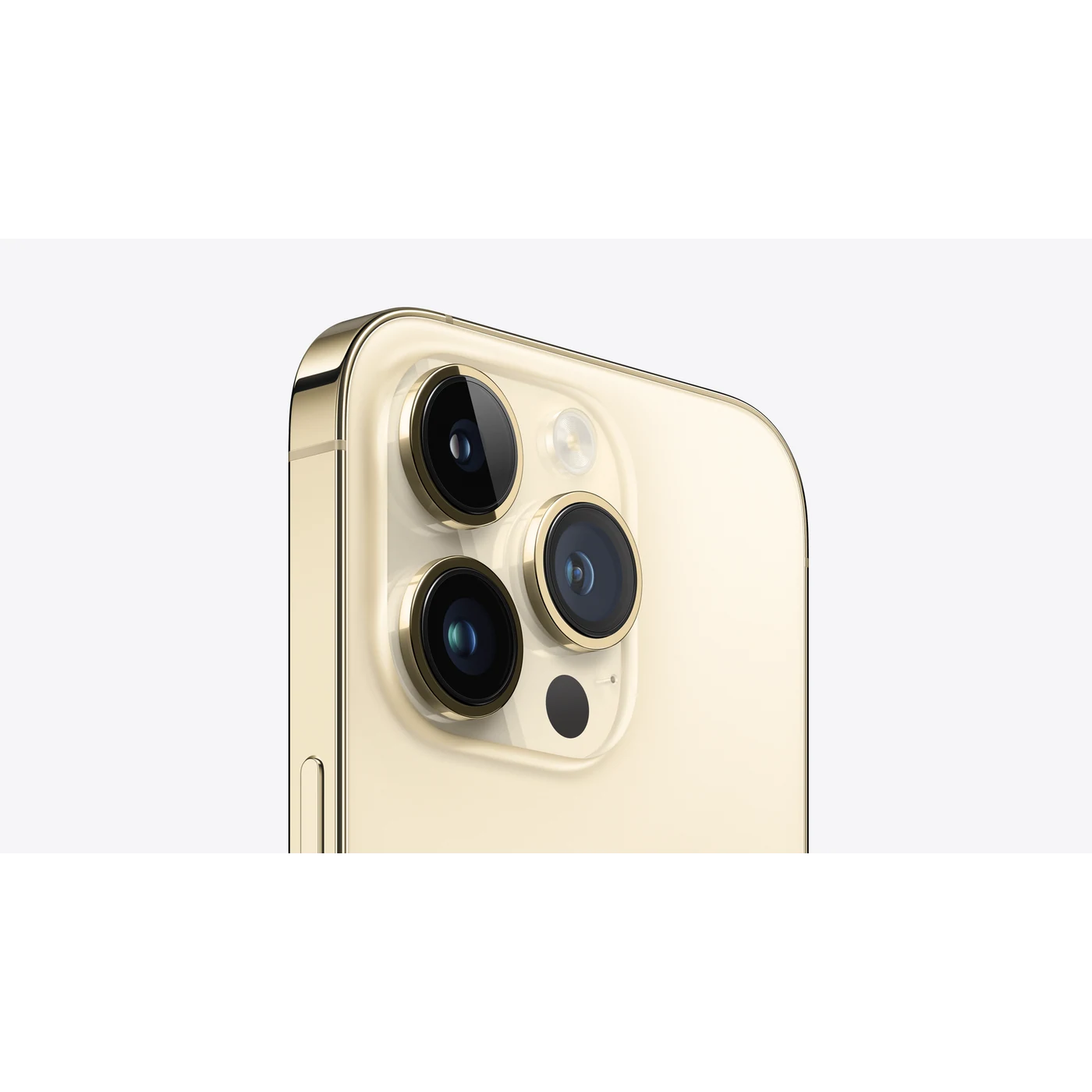 iPhone 14 Pro Oro, detalle posterior oficial; visual de referencia, no inventario confirmado de Tecno Express