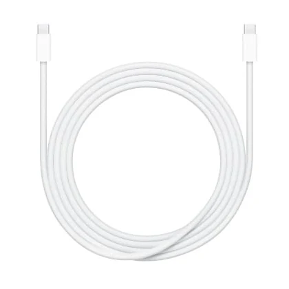 Cable USB-C trenzado, con ambos conectores visibles